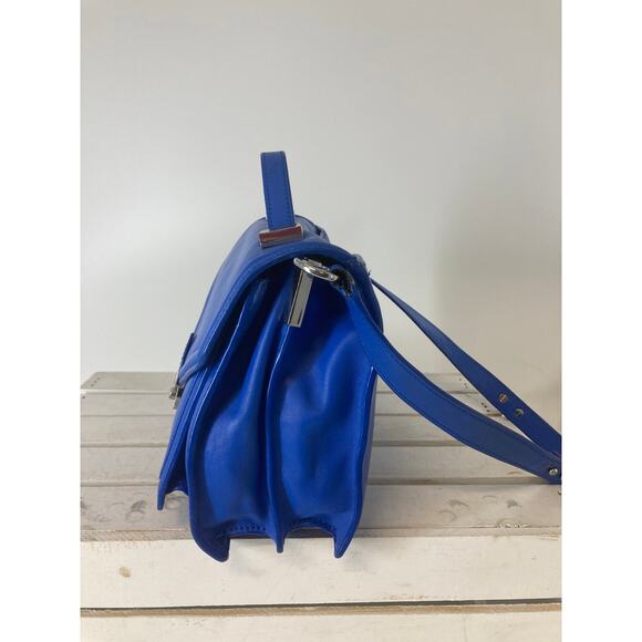 LOEFFLER RANDALL, MEDIUM BLUE LEATHER CROSSBODY BAG (ASIS) - Picture 5 of 16